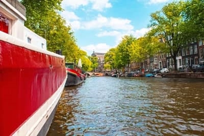 Ferry boat in Amsterdam, Netherlands